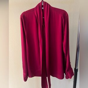 ZAEA TIED BLOUSE SIZE L pink